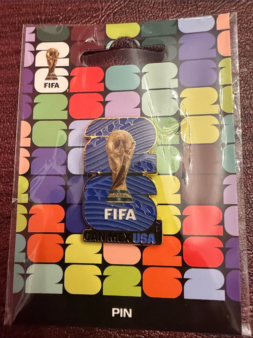FIFA 26 World Cup Blue & Gold Collectible Pin. New